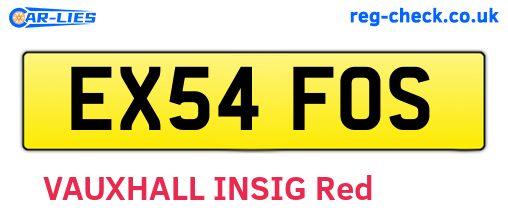 EX54FOS are the vehicle registration plates.