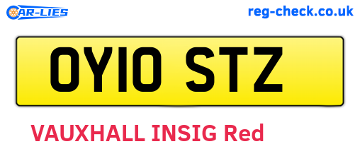 OY10STZ are the vehicle registration plates.