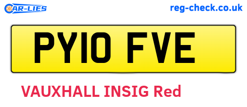PY10FVE are the vehicle registration plates.