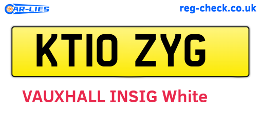 KT10ZYG are the vehicle registration plates.