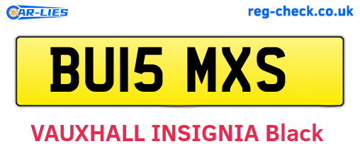 BU15MXS are the vehicle registration plates.