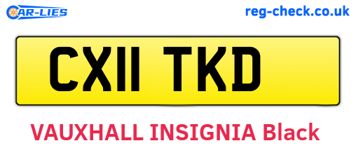 CX11TKD are the vehicle registration plates.