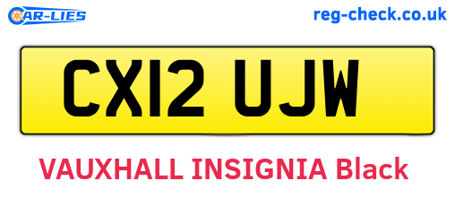 CX12UJW are the vehicle registration plates.