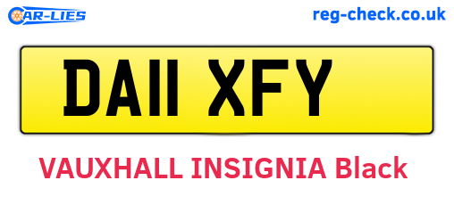 DA11XFY are the vehicle registration plates.