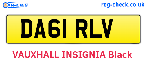 DA61RLV are the vehicle registration plates.
