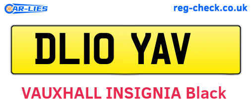 DL10YAV are the vehicle registration plates.