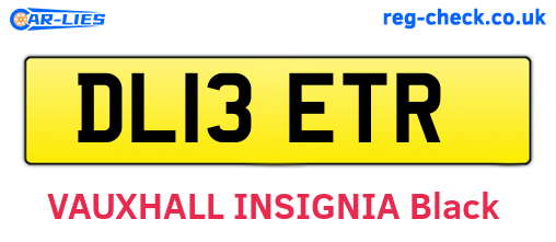 DL13ETR are the vehicle registration plates.