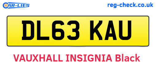 DL63KAU are the vehicle registration plates.