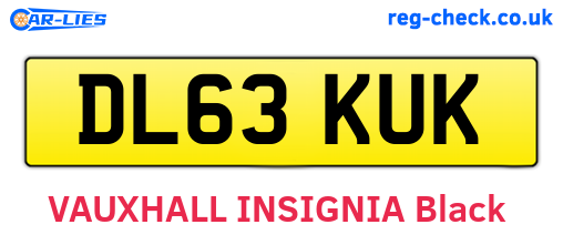 DL63KUK are the vehicle registration plates.