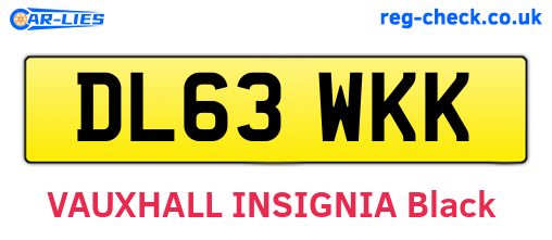 DL63WKK are the vehicle registration plates.