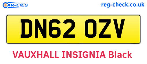 DN62OZV are the vehicle registration plates.
