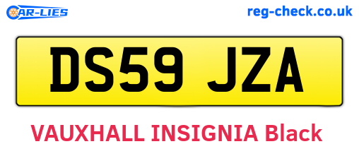 DS59JZA are the vehicle registration plates.