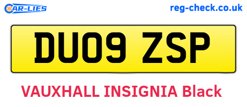 DU09ZSP are the vehicle registration plates.
