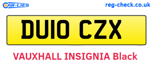 DU10CZX are the vehicle registration plates.