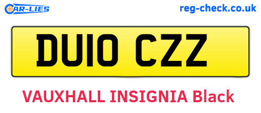 DU10CZZ are the vehicle registration plates.