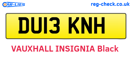 DU13KNH are the vehicle registration plates.