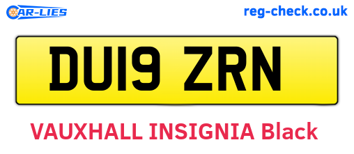 DU19ZRN are the vehicle registration plates.