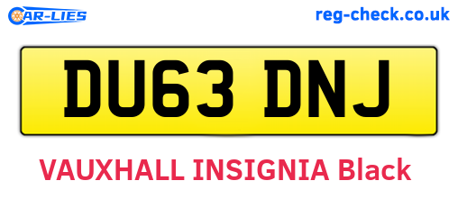 DU63DNJ are the vehicle registration plates.