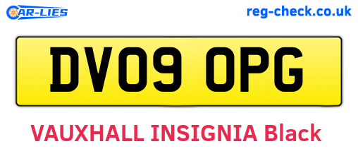 DV09OPG are the vehicle registration plates.