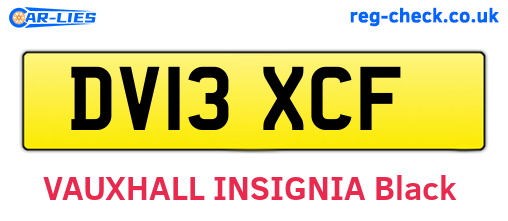 DV13XCF are the vehicle registration plates.