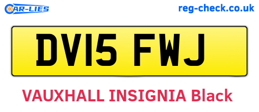 DV15FWJ are the vehicle registration plates.