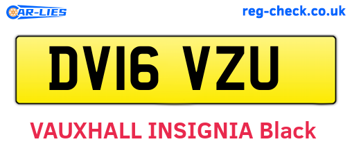 DV16VZU are the vehicle registration plates.
