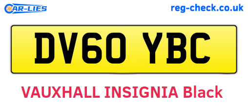 DV60YBC are the vehicle registration plates.