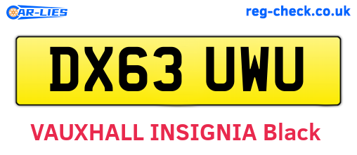 DX63UWU are the vehicle registration plates.