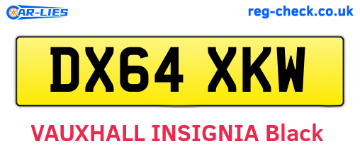 DX64XKW are the vehicle registration plates.