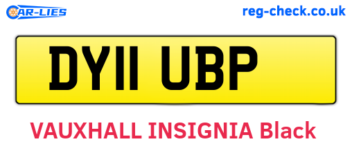 DY11UBP are the vehicle registration plates.