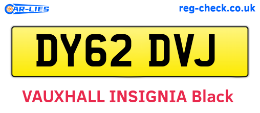 DY62DVJ are the vehicle registration plates.