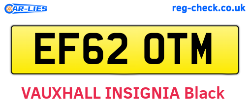 EF62OTM are the vehicle registration plates.