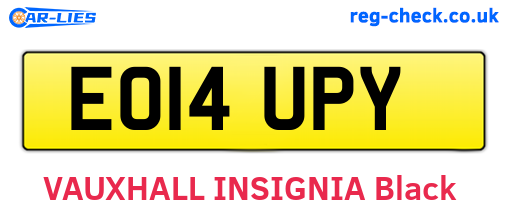 EO14UPY are the vehicle registration plates.