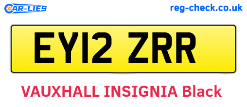 EY12ZRR are the vehicle registration plates.