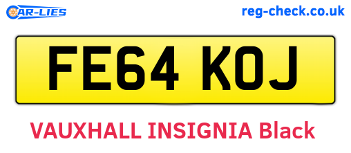 FE64KOJ are the vehicle registration plates.