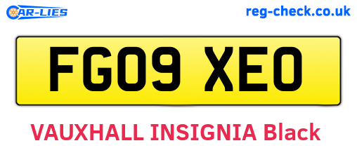 FG09XEO are the vehicle registration plates.