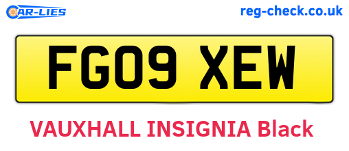FG09XEW are the vehicle registration plates.