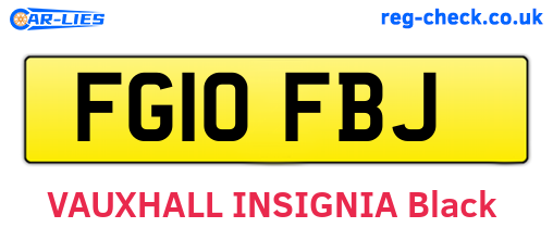 FG10FBJ are the vehicle registration plates.