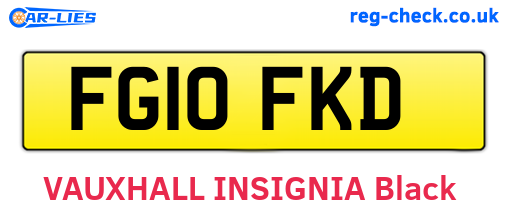 FG10FKD are the vehicle registration plates.