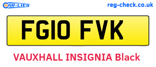 FG10FVK are the vehicle registration plates.