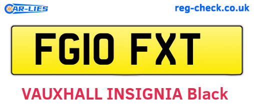 FG10FXT are the vehicle registration plates.