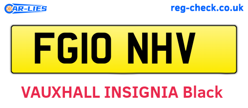 FG10NHV are the vehicle registration plates.