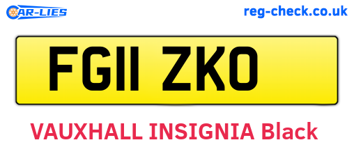 FG11ZKO are the vehicle registration plates.