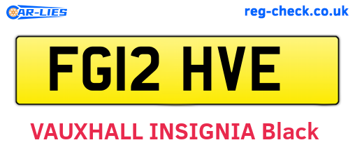 FG12HVE are the vehicle registration plates.