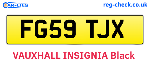 FG59TJX are the vehicle registration plates.