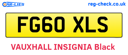 FG60XLS are the vehicle registration plates.