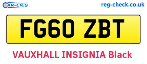 FG60ZBT are the vehicle registration plates.