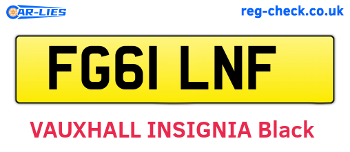 FG61LNF are the vehicle registration plates.