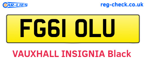 FG61OLU are the vehicle registration plates.