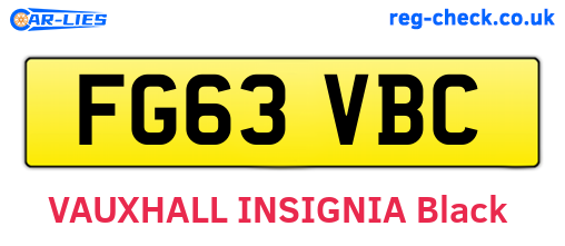 FG63VBC are the vehicle registration plates.